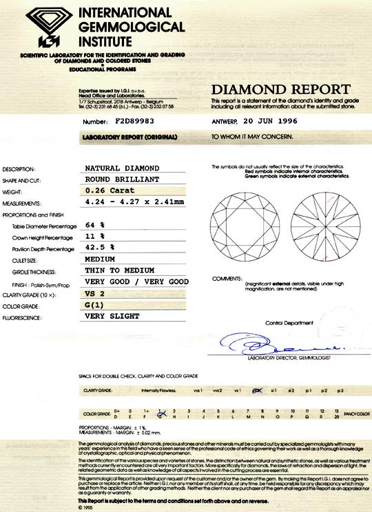 Foto 9 - Diamant 0,26 Brillant IGI feines Weiss VS2 VG/VG, D5980