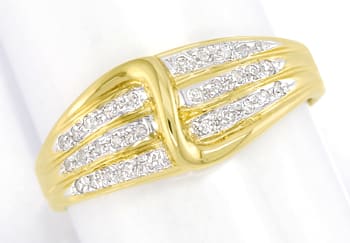 Foto 1 - Designer-Bandring mit 30 Diamanten 14K Gold, S2703